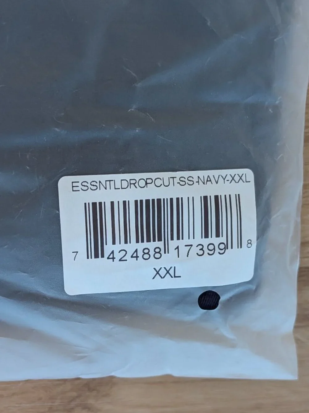 NWT 021 Original Essential Drop Cut Tee Navy XXL Short Sleeve Stretch - Picture 3 of 4